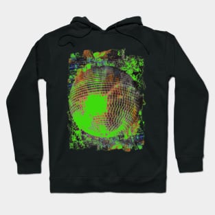 Green disco ball art collage Hoodie